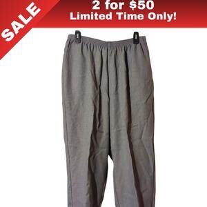 [Sale: 2 for $50!] NWT Alfred Dunner Gray Elastic Waist Trousers Size 18WP 0197